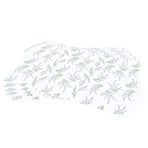 5 Sheets Of English Lavender Scented Shelf And Drawer Liners From Uk 16" X 22" Great For Dresser, Kitchen, Bathroom, Vanity & Linen Closet #TOP2