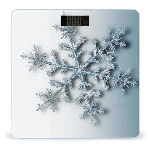 Báscula Digital Transparente Snowflake de Alta Precisión miniatura 1