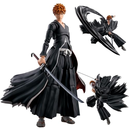 Zhongkaihua Kurosaki Ichigo Figurine Getsuga Tensho Modèle Statue Anime Action Figurine articulée Accessoires interchangeables Collections Décorations...