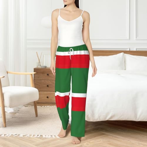 Pantalon de pyjama doux et extensible à motif drapeau tchétchène