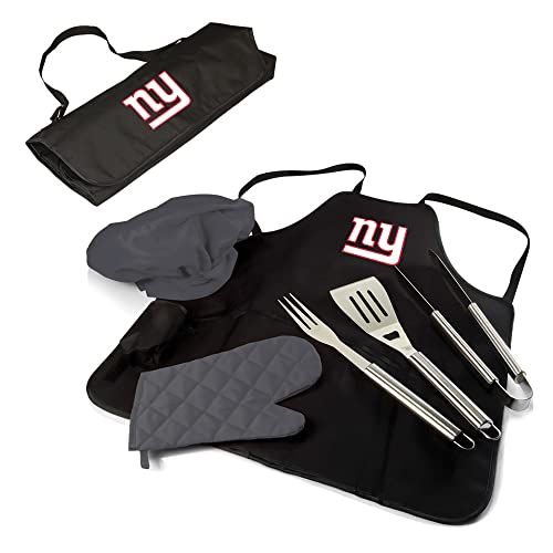 Image of Picnic TIME BBQ Apron Tote Pro Grill Set, (Black with Gray Accents)