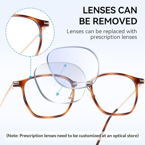 Image of Dollger Blue Light Blocking Glasses Woman /Man, Fashion Small Square Fake Eyeglasses UV Ray Filter Computer Gaming Glasses