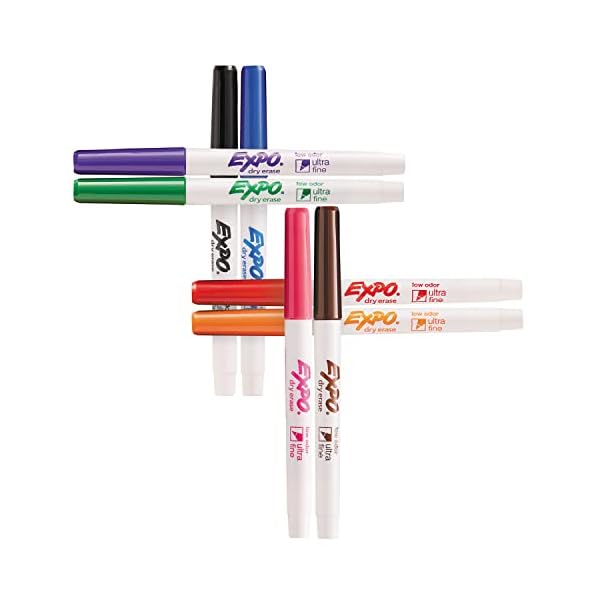 EXPO-Low-Odor-Dry-Erase-Markers-Ultra-Fine-Tip-Assorted-Colors-8-Pack EXPO-Low-Odor-Dry-Erase-Markers-Ultra-Fine-Tip-Assorted-Colors-8-Pack