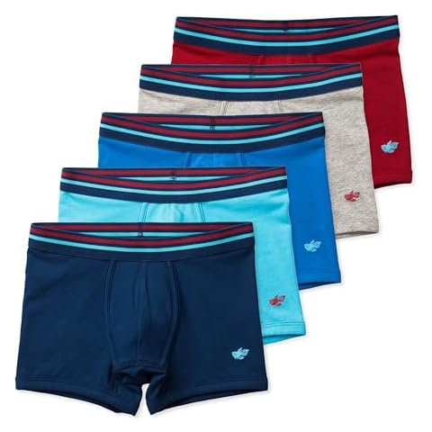 Lucky & Me | Jameson Performance Boy Boxer Briefs | Ultra Soft Cotton | 5 Pack (Voyager 5 Pack, Youth 6) Cover