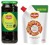 Del Monte Black Sliced Olive, 450g & Delmonte Del Monte Pizza & Pasta Sauce Spout Pack, 400g