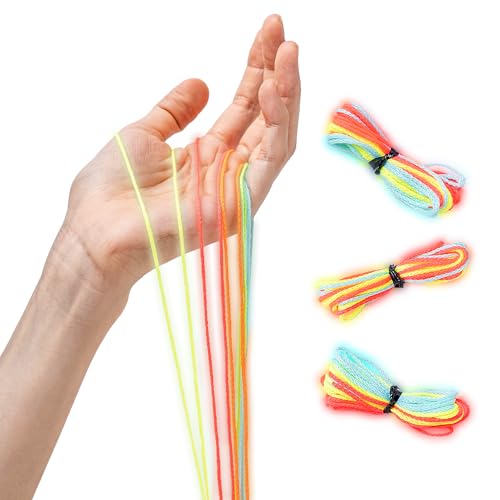 Loop Lasso® Nano Rainbow UltraGlow™ String Pack - Fluorescent UV-Reactive Strings, Viral Fidget Toy Gadget & Music Festival Rave Dance Accessory