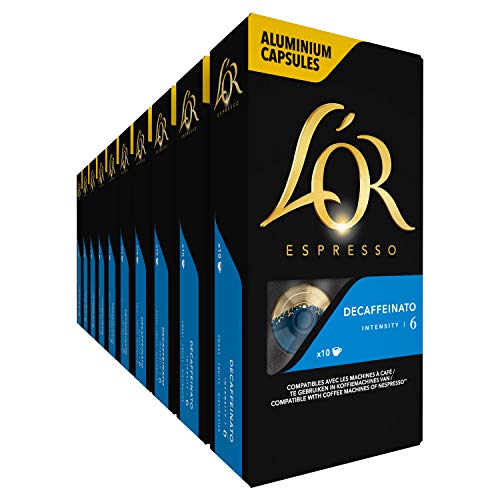 L'OR Espresso Koffiecups Decaffeinato Cafeïnevrij (100 Espresso Koffie Capsules, Geschikt voor Nespresso Koffiemachines, Intensiteit 06/12, 100% Arabica Koffie), 10 x 10 Cups - Afbeelding 4