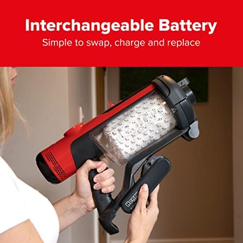 Henry Quick Cordless Stick Vacuum Cleaner, HEN.100, Up to 60 Mins Runtime, Dust-free Emptying, Powerful Cleaning, Interchangeable Battery, Lightweight, Red
