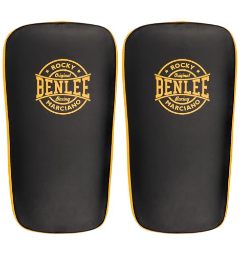 BENLEE Unterarmpratzen aus Leder SUPER Thai Two one Size, Black/Yellow
