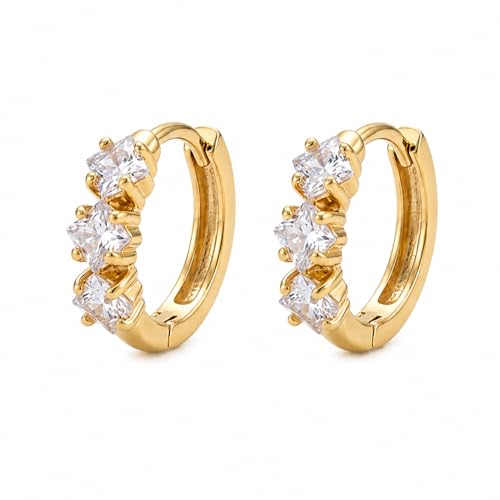 Image of 18K Gold Plated Earrings for Women | Anti-Tarnish, Waterproof & Hypoallergenic Jewellery | Durable, Lightweight & Comfortable | Bold Statement Earrings for Everyday Wear, Party & Special Occasions | Stylish Gift for Women & Girls