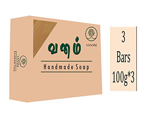 VANAM Handmade Herbal Goat Milk Bath Soap_White_Set of 3