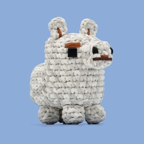 Image of The Woobles Minecraft Crochet Kit - Beginner Crochet Kit for Adults and Young crafters, Easy Knitting Kit with Woobles Yarn, DIY Crafts, Crochet Animals, Minecrafts, Gift for Gamers & Crafters (Llama)