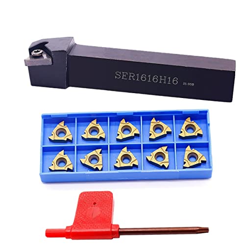 Porte-outils de tournage externe SER1616H16 avec lames carbure 16ER AG60 pour tourneur