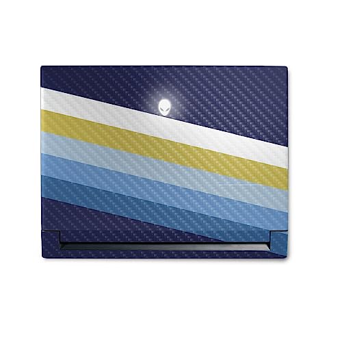 Image of MightySkins Carbon Fiber Skin Compatible with Alienware M18 R1 (2023) Full Wrap Kit - Cool Stripes | Protective, Durable Textured Carbon Fiber Finish | Easy to Apply & Change Styles | Made in The USA