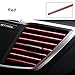 20 pieces Car Air Conditioner Decoration Strip for Vent Outlet,DIY Decoration Chrome PVC Car Interior Moulding Trim Strip Line for All Straight Air Vent Outlet, Car Interior Accessories (Red)