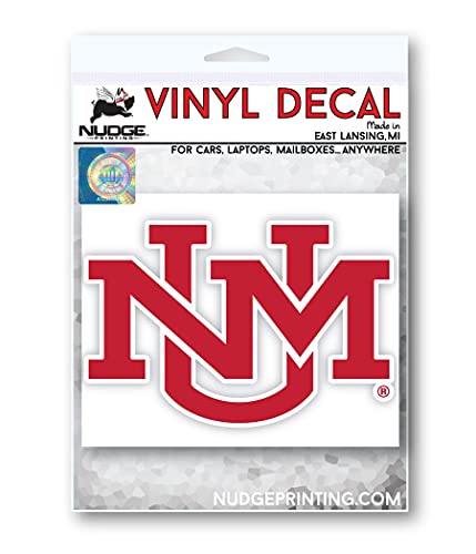 Image of University of New Mexico Lobos Official UNM Red Weatherproof Vinyl Sticker Car Decal from Nudge Printing