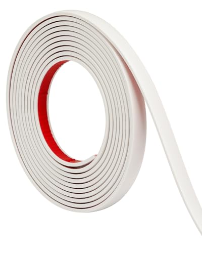 Orgthin Moldura Autoadhesiva Flexible 3M – Tira Decorativa de PVC Impermeable para Paredes, Techos, Azulejos, Bordes, Muebles, Espejos y Proyectos de Bricolaje, Blanco