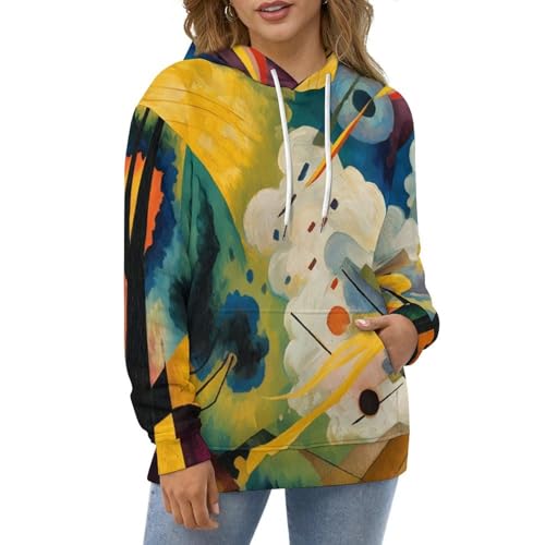 Sweat à capuche ciels abstraits pull d'art médiéval aux finitions soignées