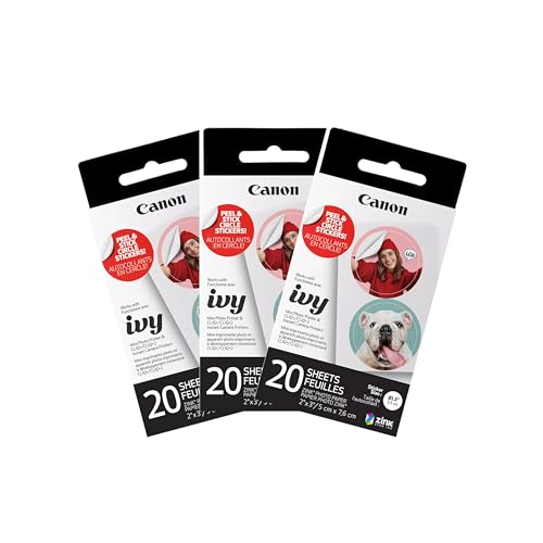 Stickers ronds Canon Ivy Zink pour personnaliser vos carnets et coques de téléphone