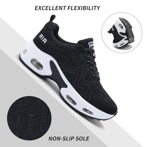 Mjxwem Women Trainers Air Cushion Running Shoes Arch Support Memory Foam Comfort Sneaker - Image 5