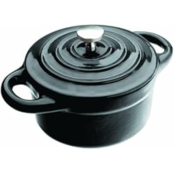 Mini Cazuela De Hierro Fundido IBILI - Mini cocotte redonda negra 10 x 4,5 cm, Hierro fundido, Apta para induccion