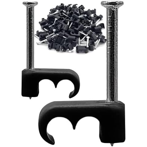50 clips de cable para Freesat HD TV coaxial 1STec Black Sky Plus Cover