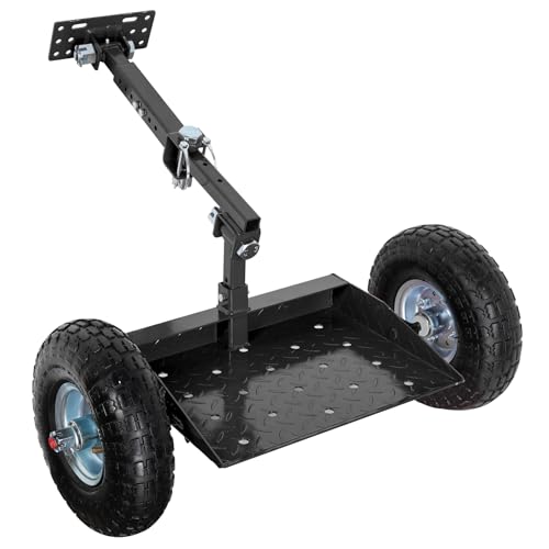 Eastrexon Lawn Mower Wheels Sulky Walk Behind Mower-Sulky Lawn Trailer with Dual 10 Vacuum Tires for Mower Easy Forward & Reverse Lawn Mower Trailer Black