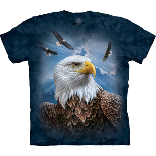 The Mountain Unisex-Erwachsene Wächteradler T-Shirt, blau, Mittel