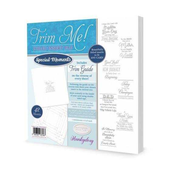 Hunkydory - Trim Me! Foiled Insert Pad - Special Moments Silver - TRIMINS022