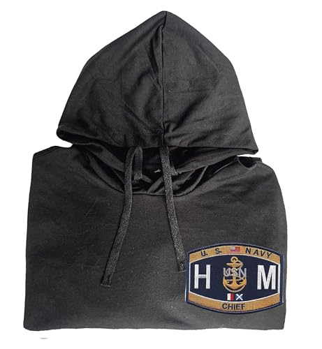 Hmc chief hospital corpsman hmc embroidered shirt Black