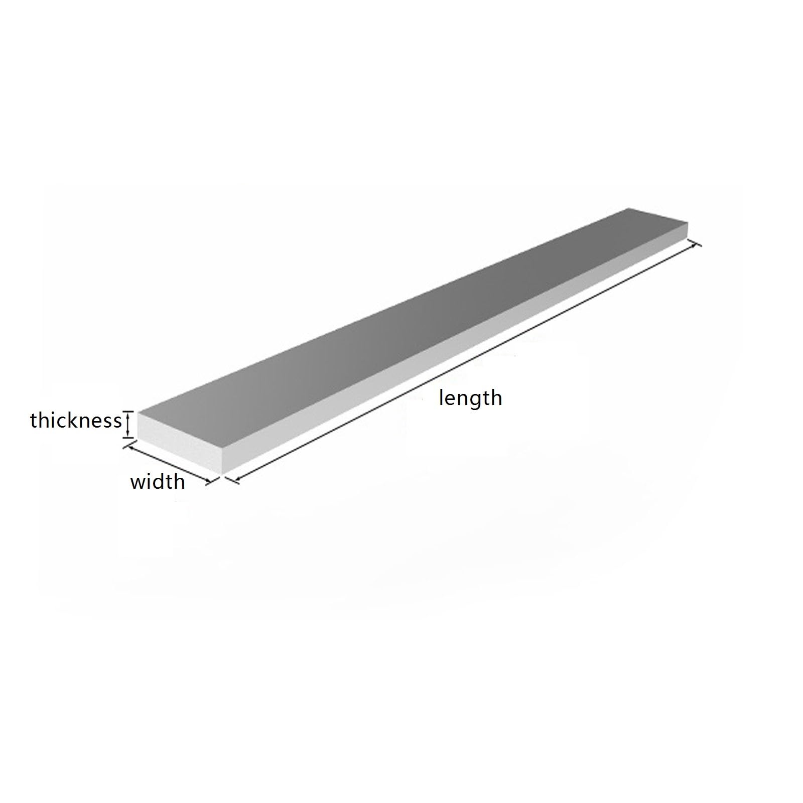 3 pezzi Barra Piatta in Acciaio Inox 304, 3mmx15mm, lunga 100mm