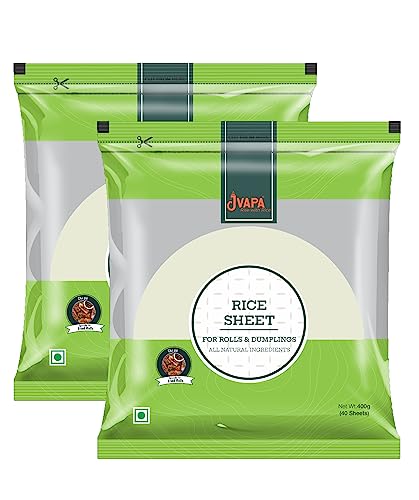Image of Jvapa Rice Paper Sheet - 400Gms (Chả gio) | Round | 22 cm | Gluten-Free | Perfect for Rolls, Wraps & Dumplings (Pack of 2))