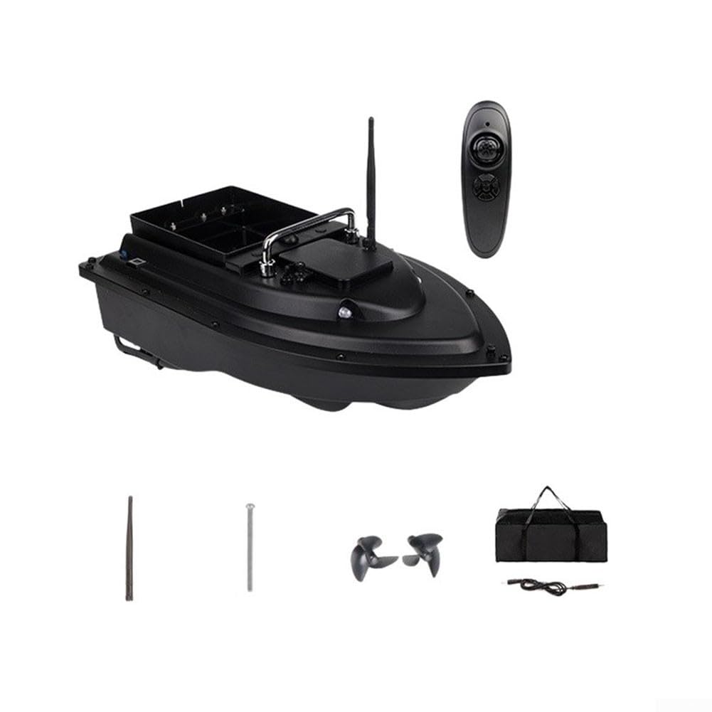 RC przynęta do bezprzewodowego naczynia do karmienia F18 2,4 GHz ze światłem LED do wędkowania w jeziorze, podwójny silnik, 48 cm (1 × 14000)