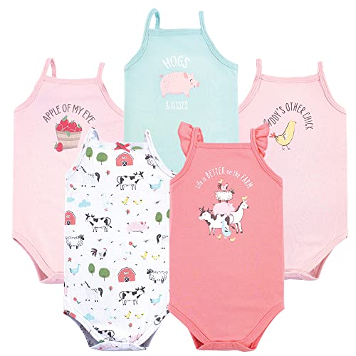 Image of Hudson Baby Unisex Baby Cotton Sleeveless Bodysuits