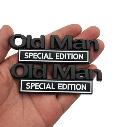 Emblemas de Old Man 3D calcomanías de metal para puerta de coche y camión