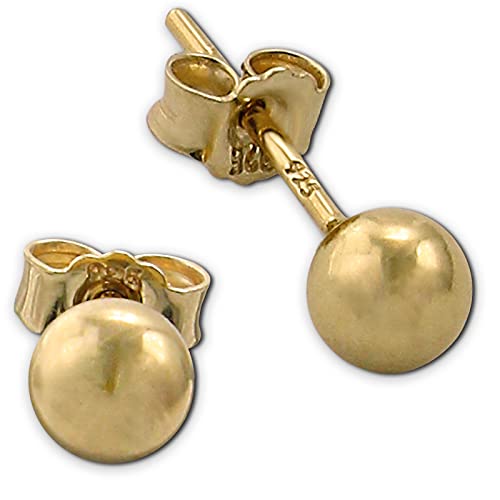 SilberDream Pendientes de bola dorada para mujer, de plata 925, SDO597Y5S Cover