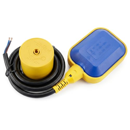 2M Float Switch 220V 16A Waterproof Tethered Float Switch & Liquid Level Controller with Cable for Water Tank Sump Pump Septic Tank Pool Pond Aquarium (6.56ft(2M))