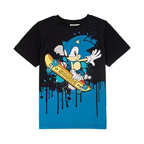 Camiseta Sonic The Hedgehog Patinaje Personajes niños Cover