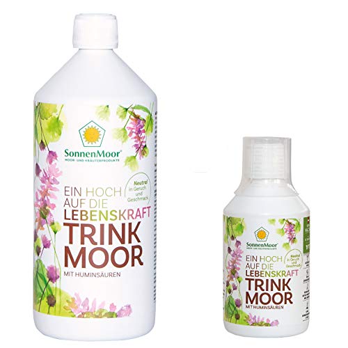 SonnenMoor Trinkmoor in AKTION 1 Liter + Trinkmoor 250 ml GRATIS -Trinkmoor zum Einnehmen für den Darm - Kur für 60 Tage Cover