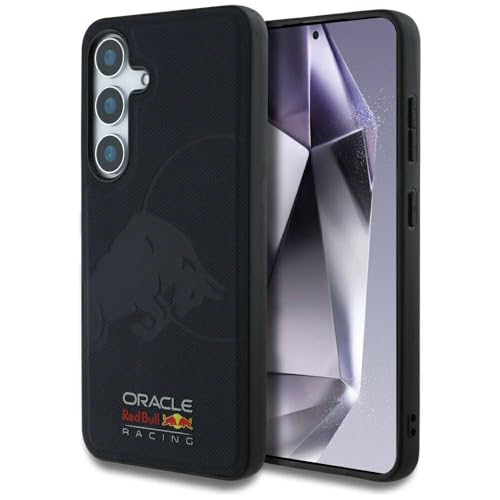 CG MOBILE Red Bull Étui de protection en cuir gaufré pour Samsung Galaxy S25 Compatible avec MagSafe Marine