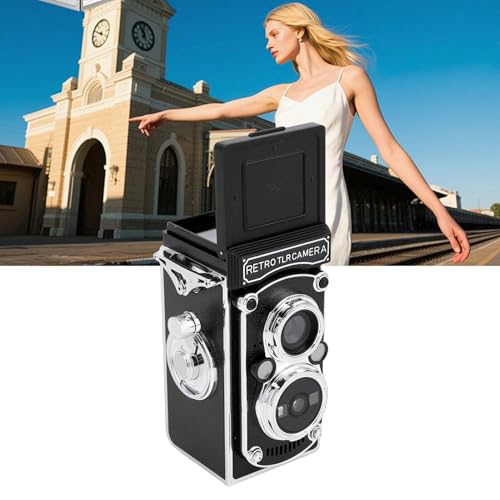 Dpofirs Cámara Digital Vintage Retro TLR 64MP 1080P Negro miniatura 6