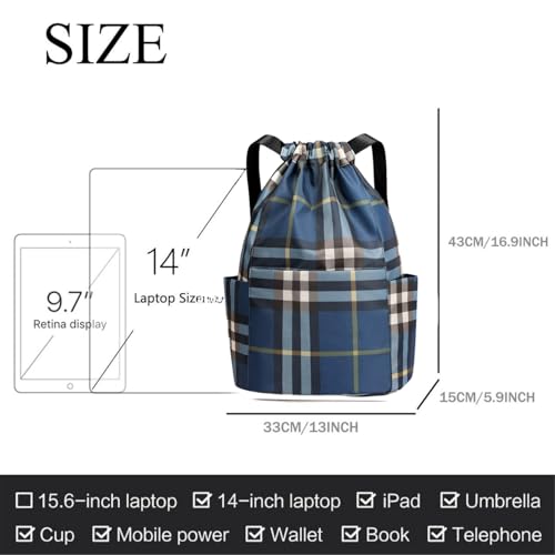 Image of MOCA Drawstring Gym Sports Backpack Lightweight Multipurpose Daypack Travel School College Daily Storage Carry Suitable Men Women Kids Adults Fitness Accessory
