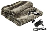 Trillium Worldwide FF-900 Silver and Gray 58 x 36 Faux Fur Cozy, 1 Pack