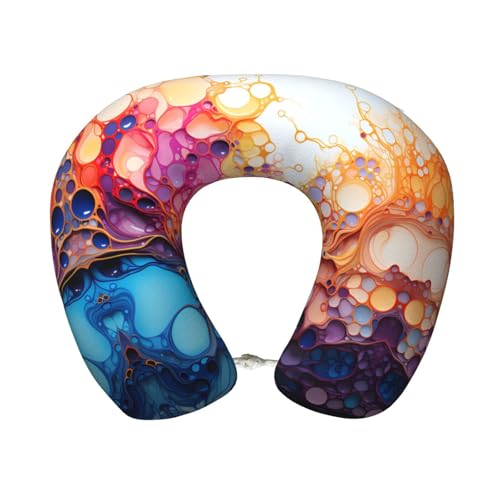 Almohada de viaje espuma memoria forma U multicolor miniatura 1