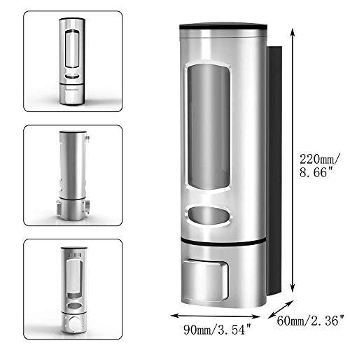 Image of BATH GURU Wall Mounted Soap Dispenser 400ml | Liquid Dish Wash, Sanitizer Shampoo Lotion Dispenser | ABS Plastic Hand Wash Dispenser for Bathroom Kitchen, Home & Commercial Use | Multicolor, Pack of 4