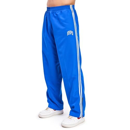 Image of HYPD Urban Track Pants for Men | Dry Fit Mesh Gym Wear | Zippered Bottom, Back Pocket | Relaxed Fit Joggers for Sports, Workout, Running & Casual Wear