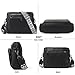 TANTOMI Crossbody Bags for Women MultiPockets Crossbody Purse for Women handbags Vegan Leather Shoulder Bag with Ajustable Strap for Shopping Travel Black Purse