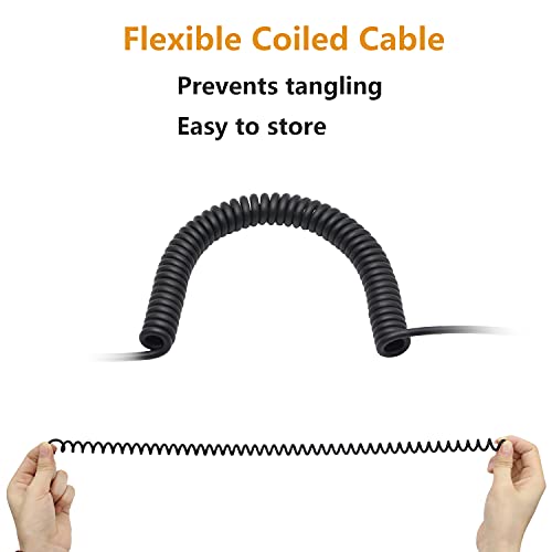 Cable de audio en espiral 3.5mm macho a macho miniatura 2