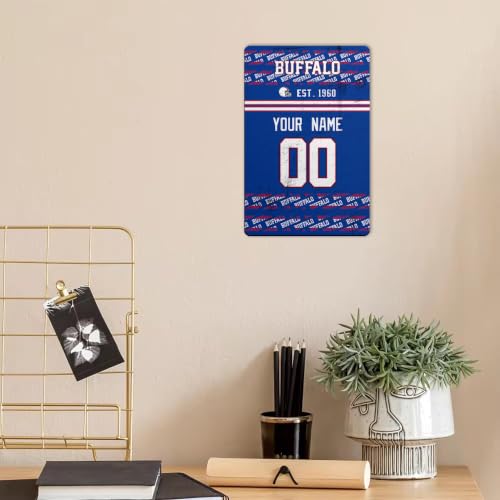Image of Buffalo Metal Sign for Outside Custom Name and Number Gifts