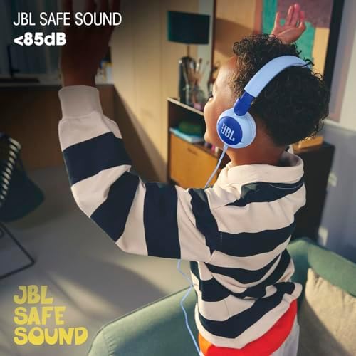 JBL Junior 320 - Wired on-Ear Kids Headphones - Blue - 2